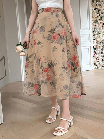 Dazy Designer Women's Printed A-Line Skirt With Unique Design