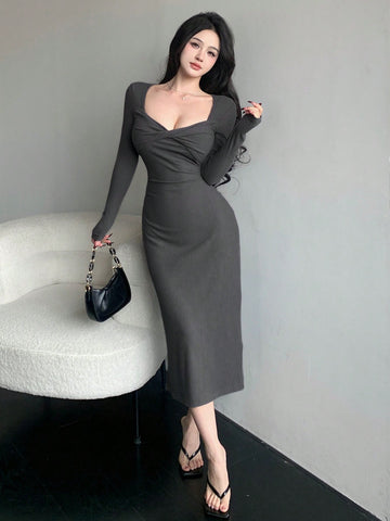 Dazy Designer Women's Twisted Design Sensation Dress