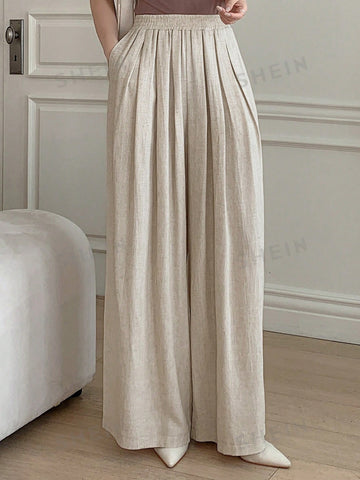 Dazy Star Solid Wide Leg Pants