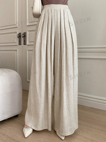 Dazy Star Solid Wide Leg Pants