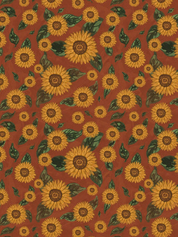 Denise Mayang Artist Vacation Sunflower Print Split Thigh Skirt