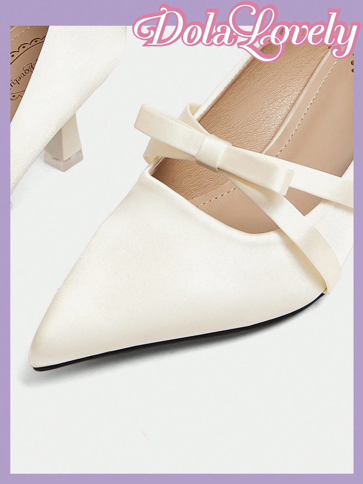 Women Bow Decor Slip-On High Heels For Christmas And New Year Holiday Vibe Fall And Winter