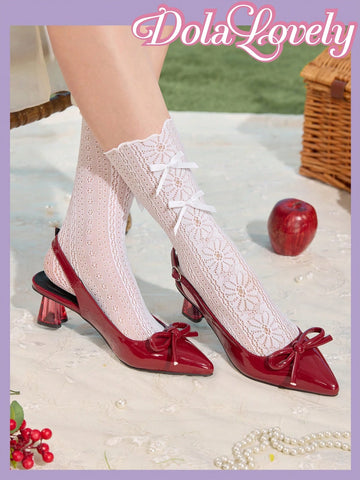 Crystal Heel Pointed Toe High Heels, Fashionable Women Shoes Spring Break Easter