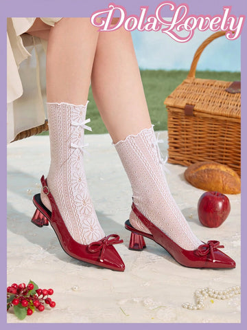 Crystal Heel Pointed Toe High Heels, Fashionable Women Shoes Spring Break Easter