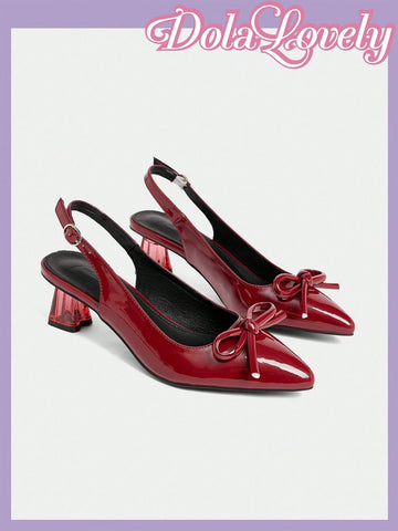 Crystal Heel Pointed Toe High Heels, Fashionable Women Shoes Spring Break Easter