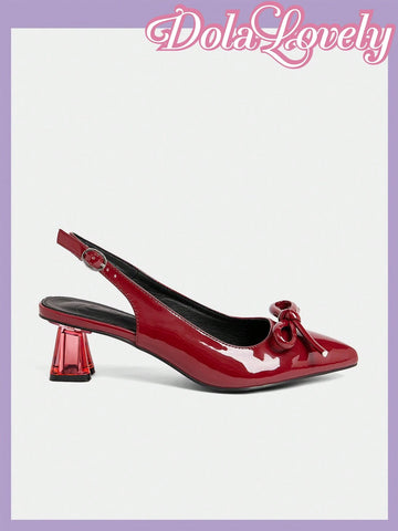 Crystal Heel Pointed Toe High Heels, Fashionable Women Shoes Spring Break Easter
