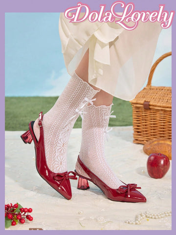 Crystal Heel Pointed Toe High Heels, Fashionable Women Shoes Spring Break Easter
