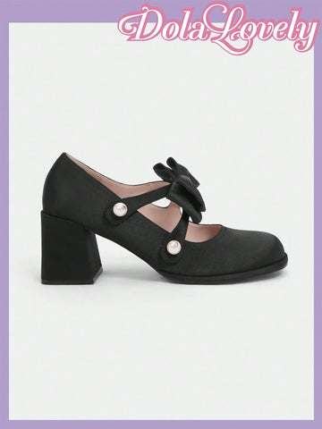 Dola Lovely Fashionable High Heeled Shoes With Bowknot Decoration