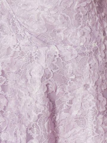 Double Crazy Floral Jacquard Halter Neck Cut Out Embroidery Dress