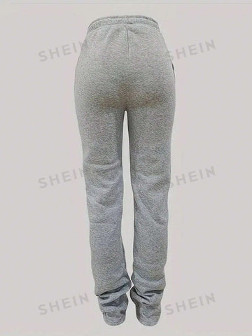 Drawstring Waist Slant Pocket Sweatpants