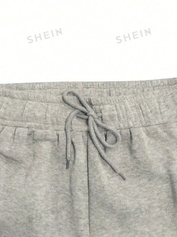Drawstring Waist Slant Pocket Sweatpants