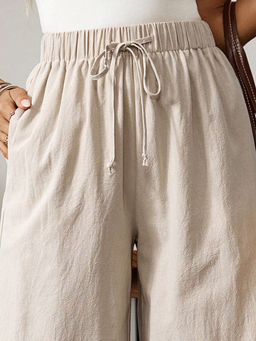 EMERY ROSE Dandelion Print Women's Casual Pocketed Summer Long Pants