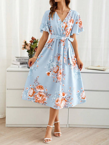 EMERY ROSE Floral Printed Casual Dress