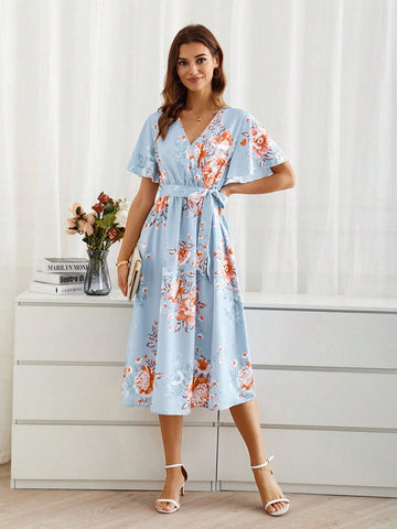 EMERY ROSE Floral Printed Casual Dress