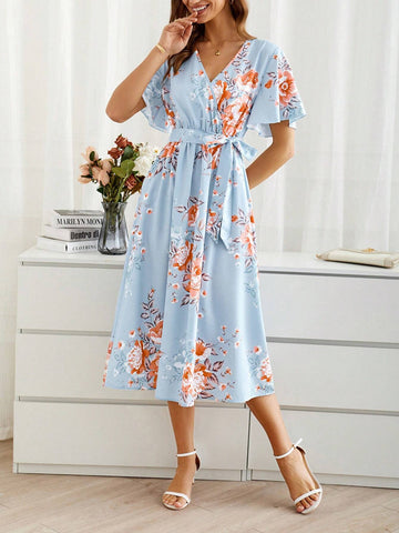 EMERY ROSE Floral Printed Casual Dress