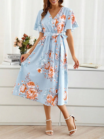 EMERY ROSE Floral Printed Casual Dress