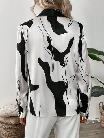 EMERY ROSE Long Sleeve Graphic Shirt Professional Clothes