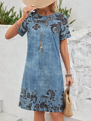 EMERY ROSE Paisley Print Maxi Dress