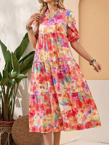 EMERY ROSE Summer Casual Loose Short Sleeve Women's Holiday Dress