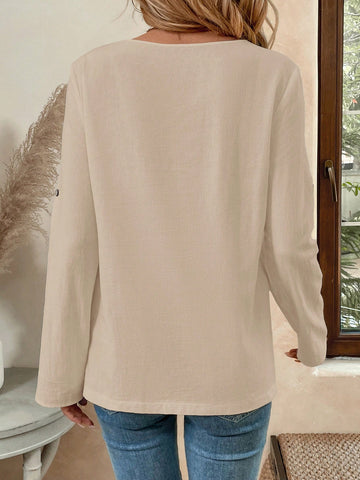 EMERY ROSE Women Asymmetric Hem White Blouse