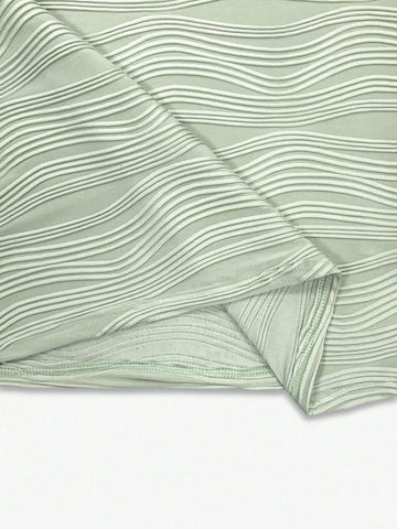 EMERY ROSE Women Casual Solid Color Textured Mini Dress