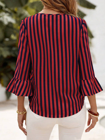 EMERY ROSE Women Crew Neck Basic Shirt, Fall Clothes Work Outfit