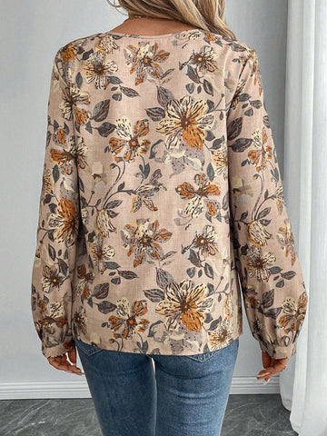 EMERY ROSE Women Long Sleeve Blouse, Casual & Fashionable For Everyday Wear