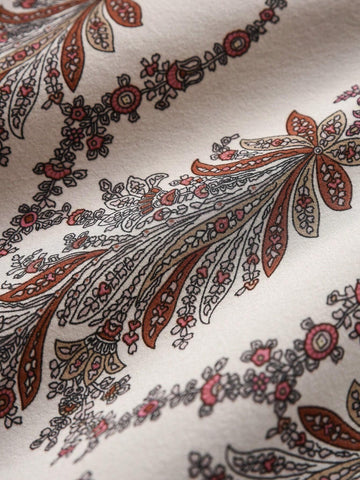 EMERY ROSE Women Paisley Print Lantern Sleeve Mini Dress, Casual Autumn SKU: sz2409233107743578