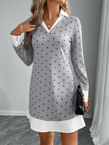 EMERY ROSE Women Patchwork Mini Dress