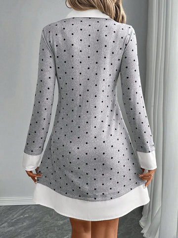 EMERY ROSE Women Patchwork Mini Dress