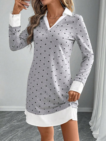 EMERY ROSE Women Patchwork Mini Dress