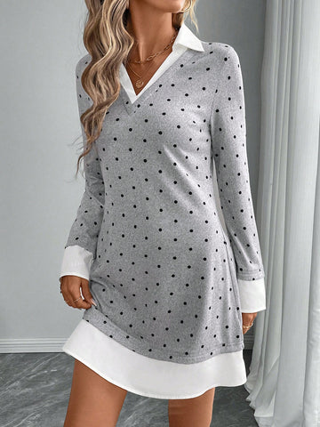 EMERY ROSE Women Patchwork Mini Dress