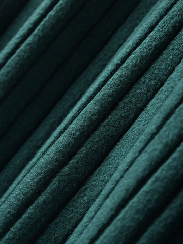 EMERY ROSE Women's Autumn Solid Color Round Neck Long Sleeve Ribbed Midi Casual Dress