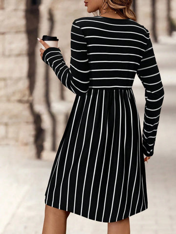 EMERY ROSE Women's Casual Minimalist Dress, Suitable For Daily Wear