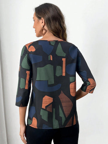 EMERY ROSE Women's Crew Neck Basic Shirt, Casual Fall Outfits For Work