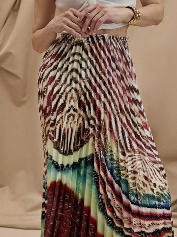 EMERY ROSE Women's Random Printed Simple Daily Wear Skirt