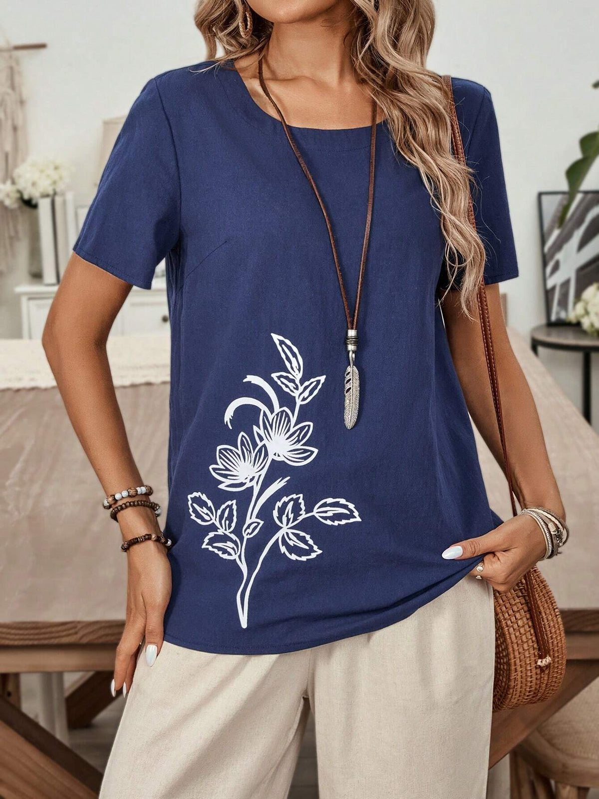 EMERY ROSE Women's Summer Casual Cotton Shirt