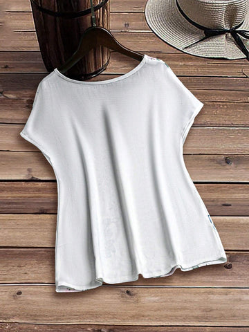 EMERY ROSE Women's V-Neck Printed Shirt For Summer