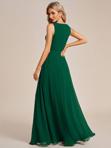 EVER-PRETTY Appliques Detail Chiffon Bridesmaid Dress