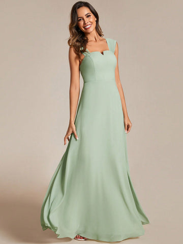 EVER-PRETTY Chiffon V Neck Backless Bridesmaid Dress