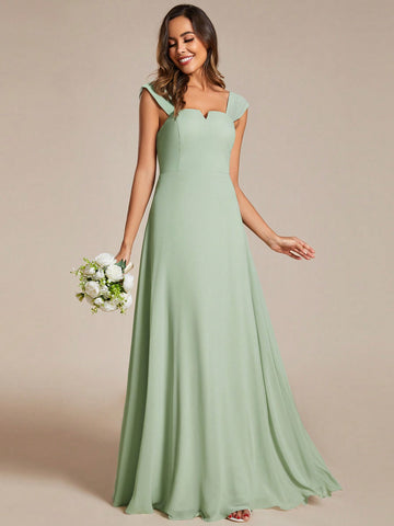 EVER-PRETTY Chiffon V Neck Backless Bridesmaid Dress