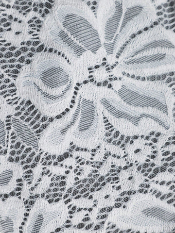 EVER-PRETTY Contrast Lace V-neck Floor Length Wedding Dress Without Veil