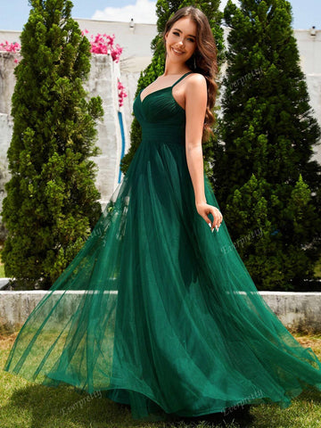 EVER-PRETTY Elegant Criss-Cross Back Lace & Mesh Bridesmaid Sling Dress