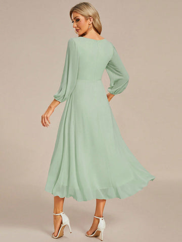 EVER-PRETTY Elegant V-Neck Bridesmaid Dress