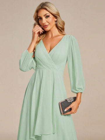 EVER-PRETTY Elegant V-Neck Bridesmaid Dress