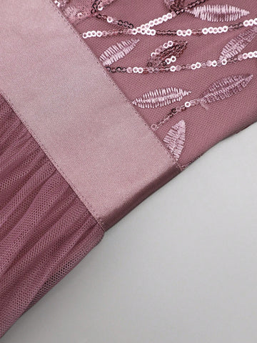 EVER-PRETTY Embroidery & Sequin Bodice Mesh Prom Dress