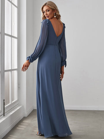 EVER-PRETTY Knot Detail Split Thigh Maxi Dress