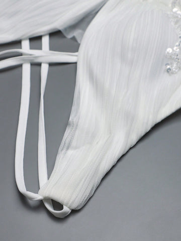 EVER-PRETTY Low Back Lace Bodice Mesh Wedding Dress