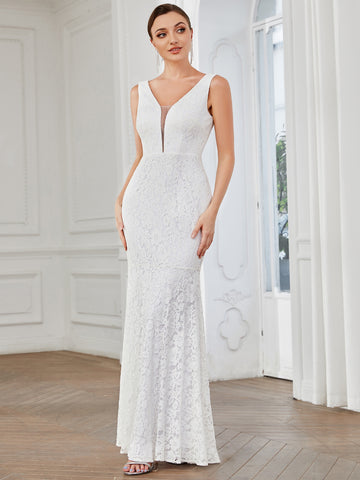 EVER-PRETTY Mermaid Hem Lace Prom Dress