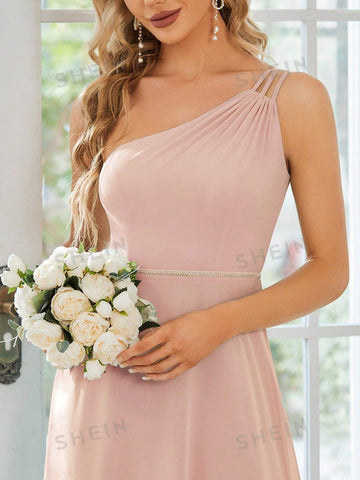 EVER-PRETTY One Shoulder Chiffon Bridesmaid Dress